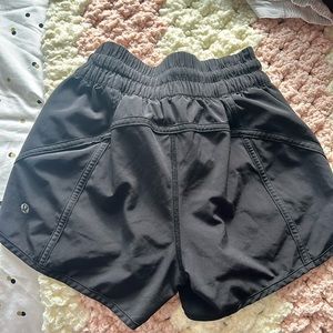 Black High Waisted Lululemon Shorts 3”